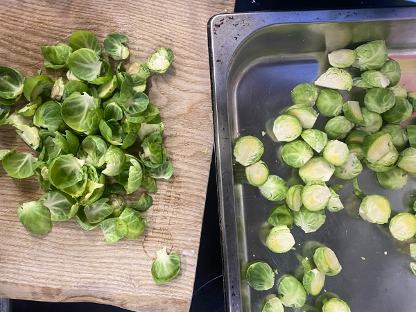 Brussel Sprout Gratin with Colston Bassett Stilton