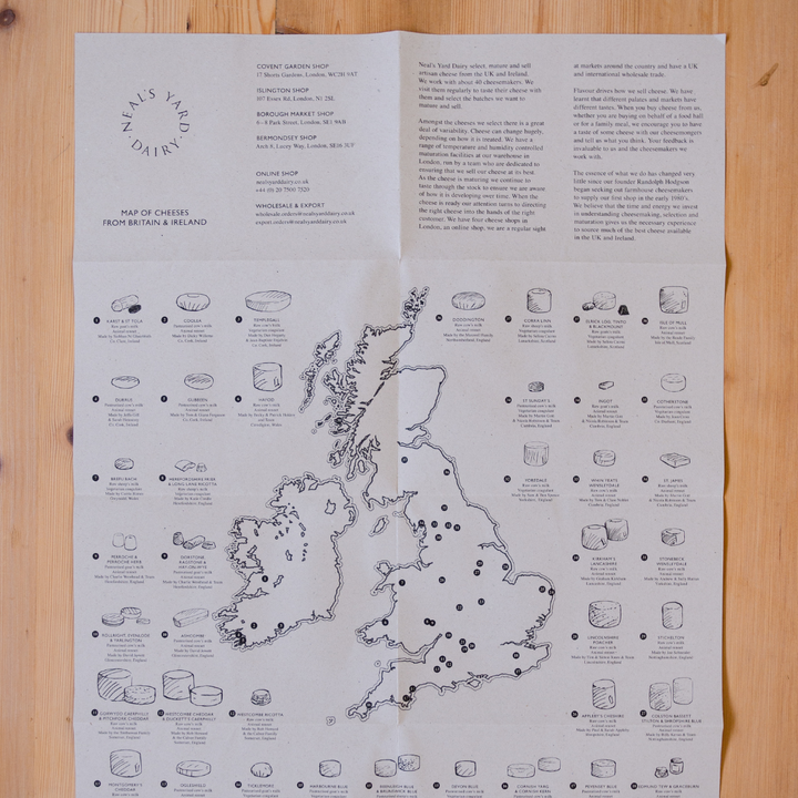 Neal's Yard Dairy Cheese Map